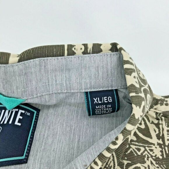 Seapointe Printed Short Sleeve Button Down Shirt Men's Size XL NWT - Picture 3 of 4